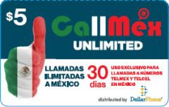 CallMex Unlimited Prepaid Phone Card CallMex UnlimitedPrepaid Phone Card