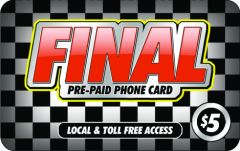 Final prepaid phone card