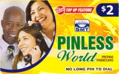 Pinless World prepaid phone card